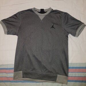 Jordan Crew Neck Dark Grey Heather Athletic Cut Short Sleeve Shirt Size Medium